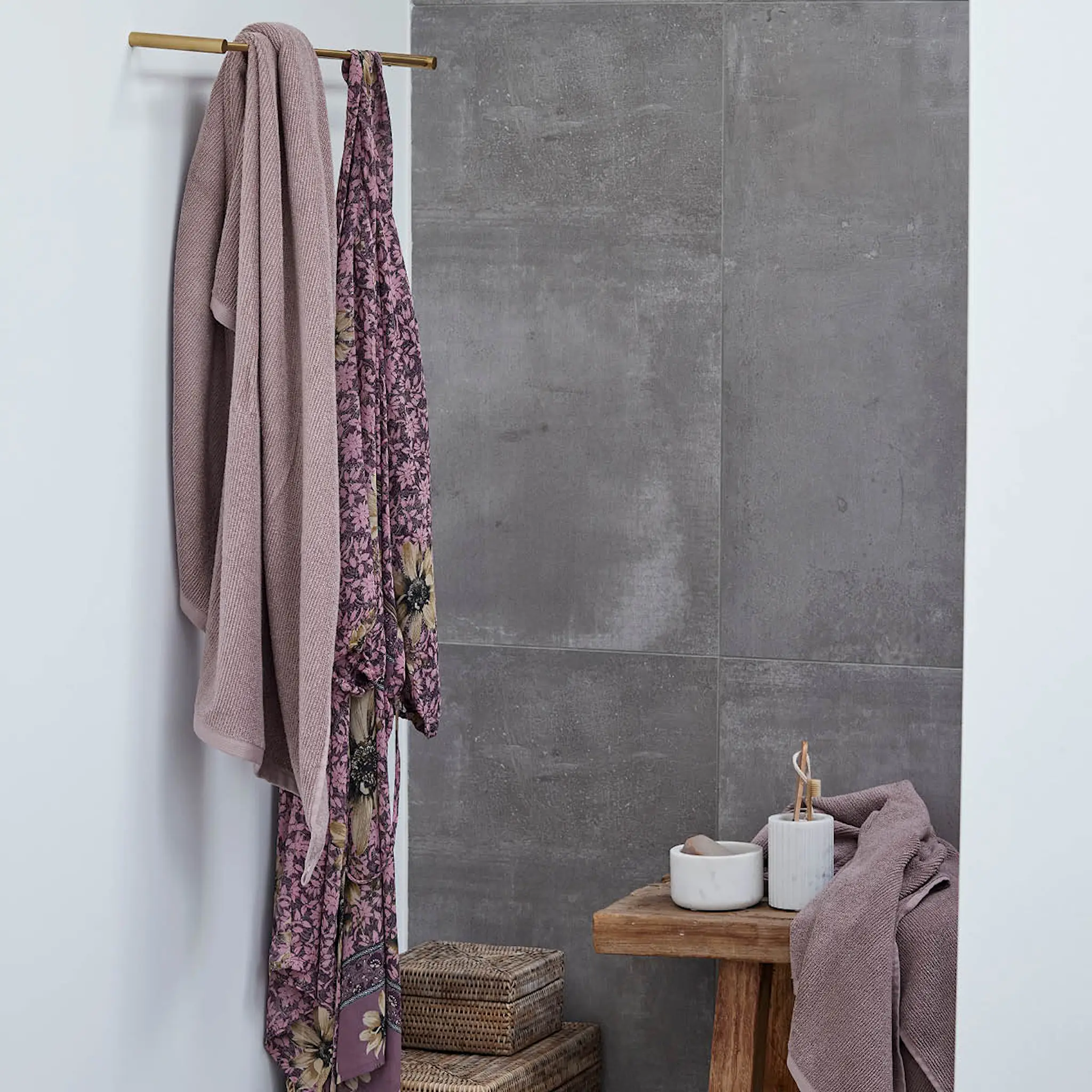 Lene Bjerre Molli badhandduk 140x70 cm rose