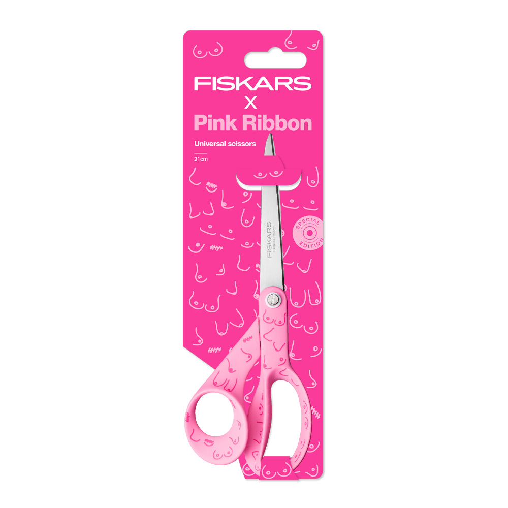 Fiskars Pink Ribbon Universalsaks 21 cm
