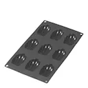 Silikonform för Madeleinekaka 9 hål svart