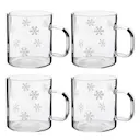 Isa Glasmugg Snöstjärnor 4-pack Klar