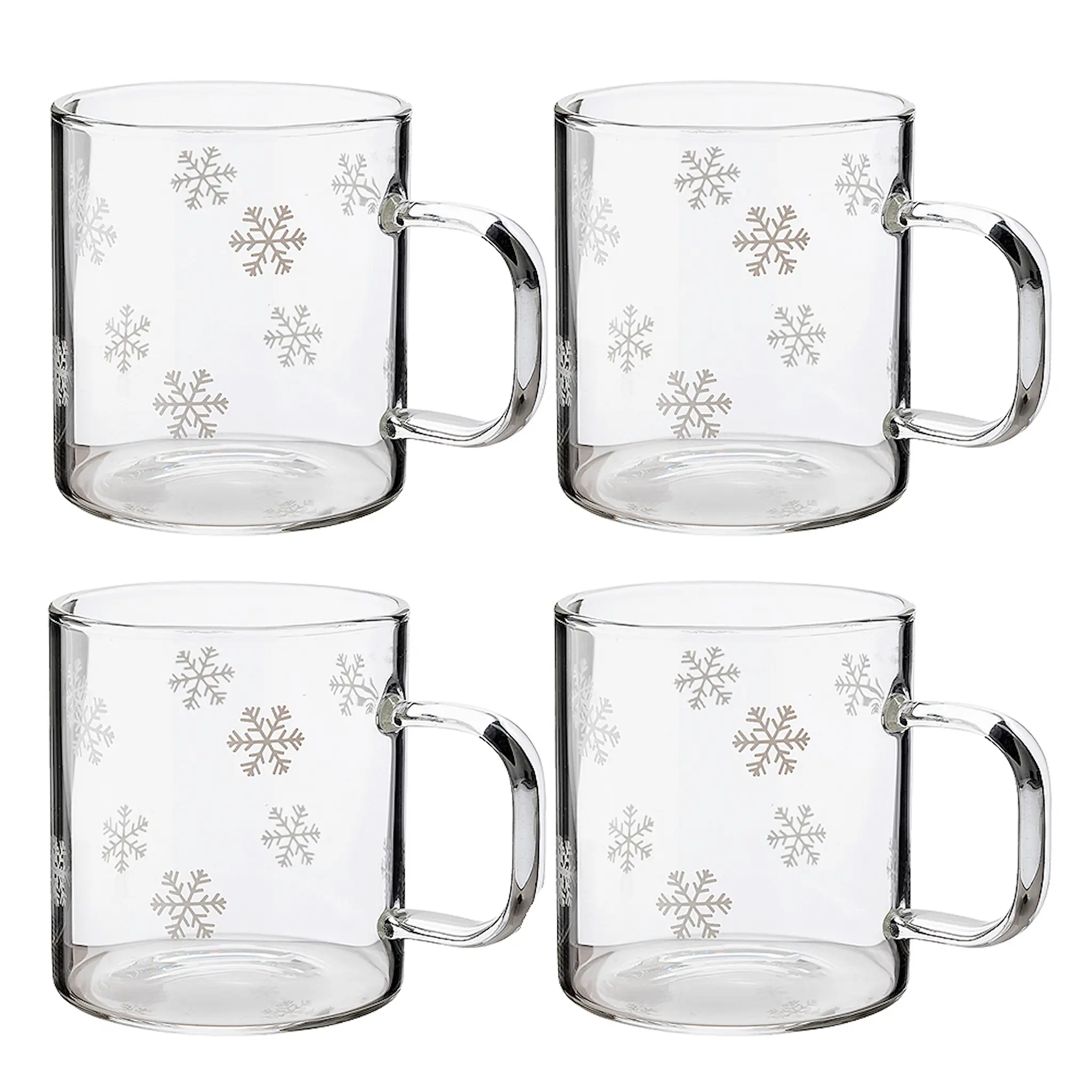 Dorre Isa Glasmugg Snöstjärnor 4-pack Klar