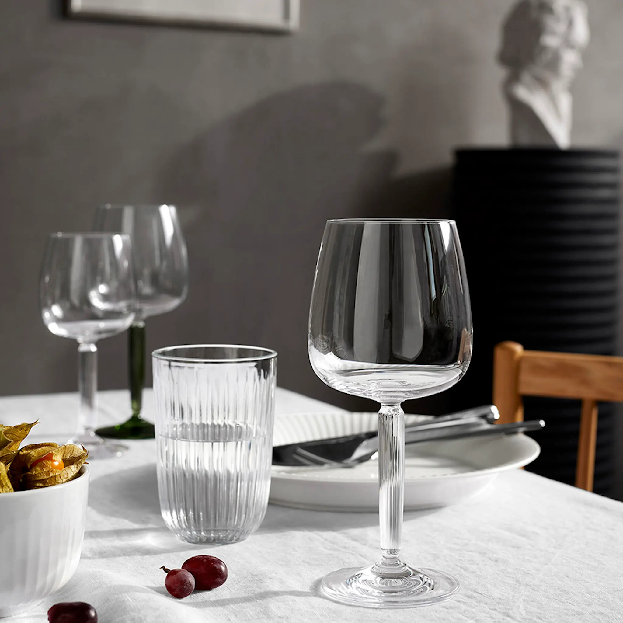 Kähler Hammershøi rødvinsglass 49 cl 2 stk klar