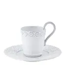 Rua nova kaffekopp med fat 15 cl antikvit