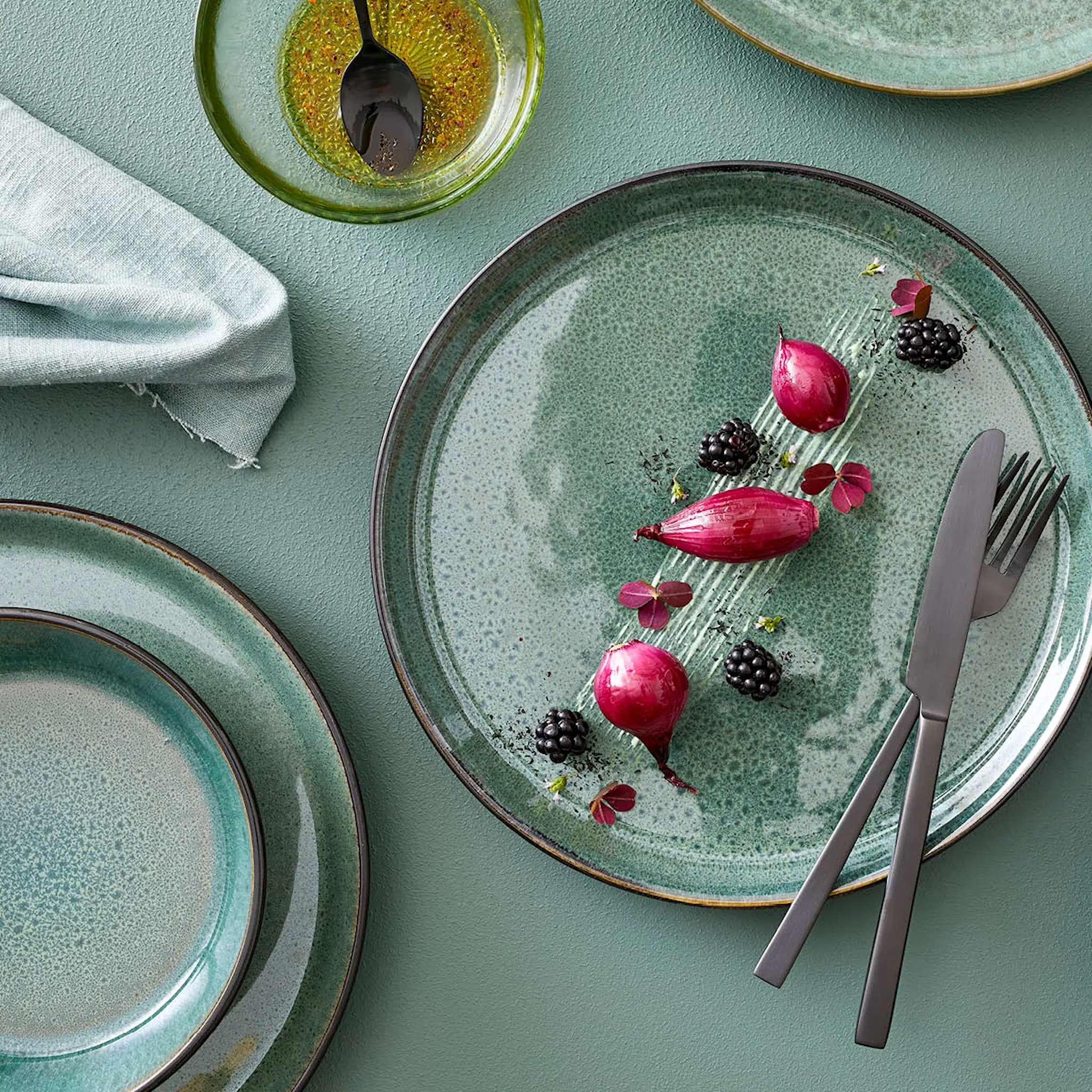 Bitz Lautanen Gastro 21 cm Musta/Vihreä