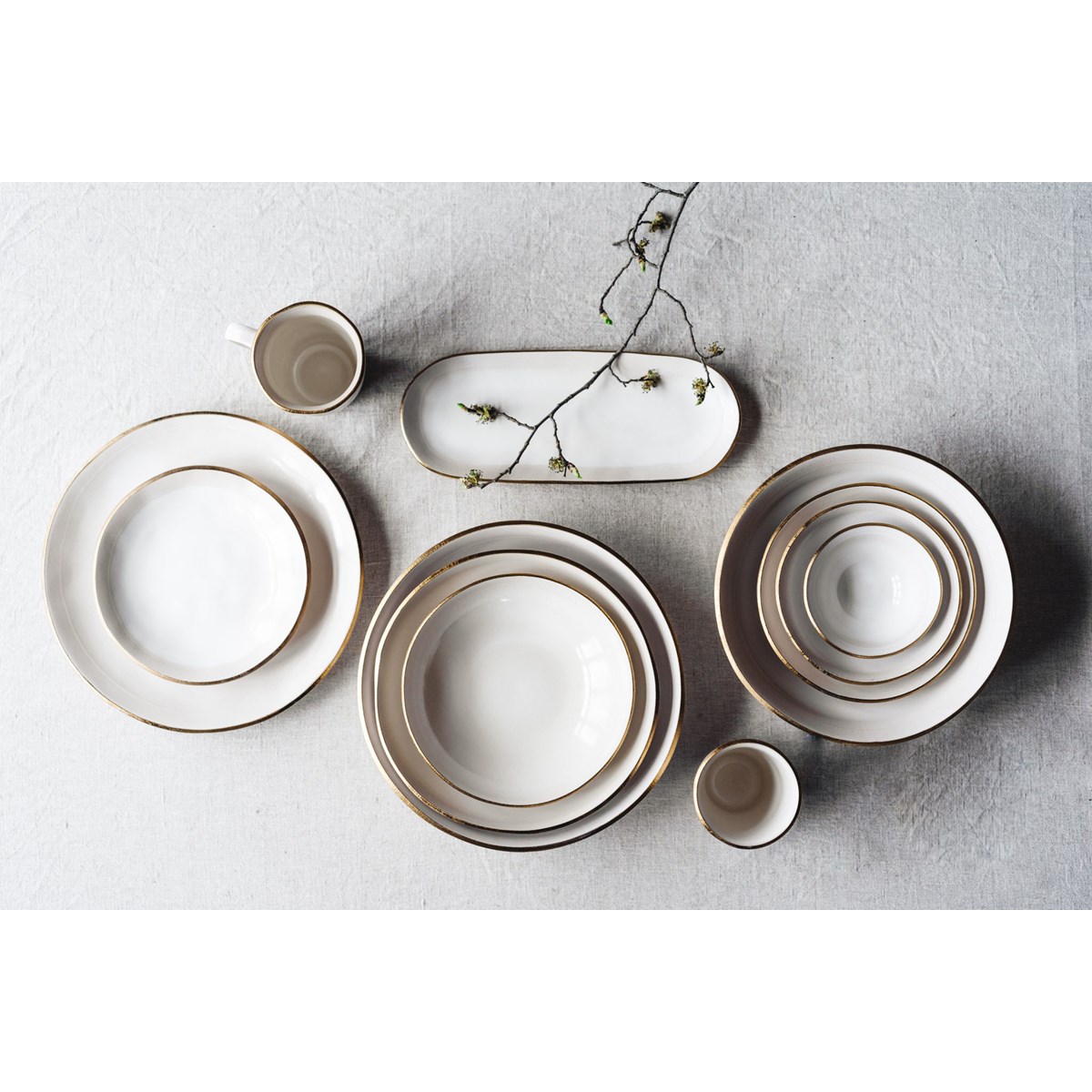 Heirol Heirol x Nosse Skål 28 cm Edge Ivory Gold