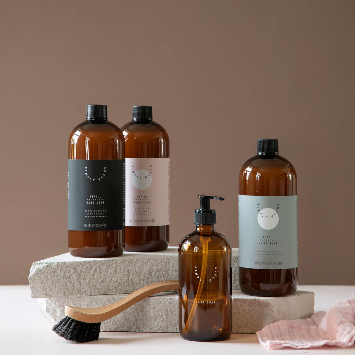 Simple Goods Lemongrass Påfyllning Handtvål 1000 ml Svart