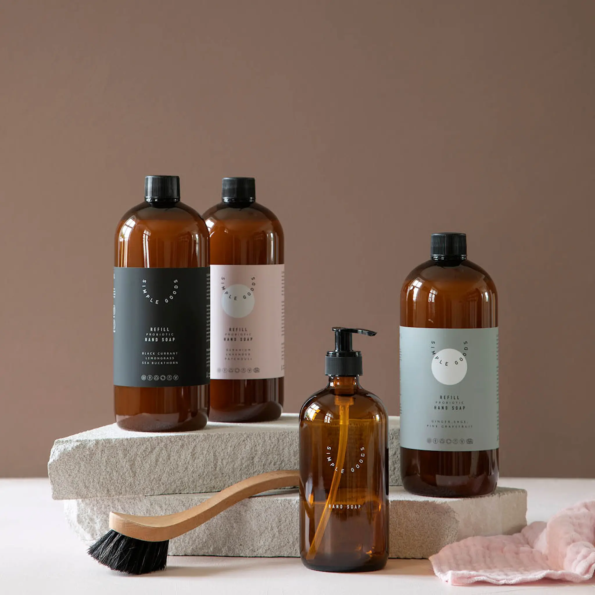 Simple Goods Lemongrass Påfyllning Handtvål 1000 ml Svart