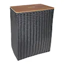 Grand superb tvättkorg med lock 44x31x60 cm dark grey