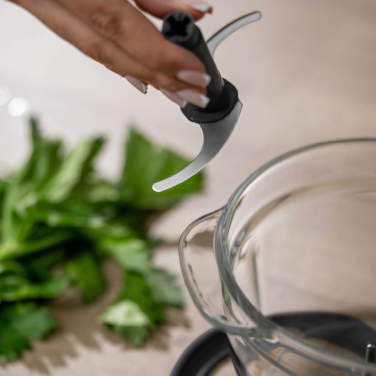Guzzini Sous Chef hackare elektrisk 1 L 500W grå