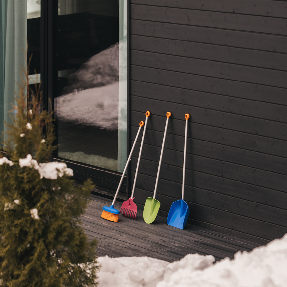 Fiskars MyFirst Fiskars trädgårdsset spade + räfsa röd/grön