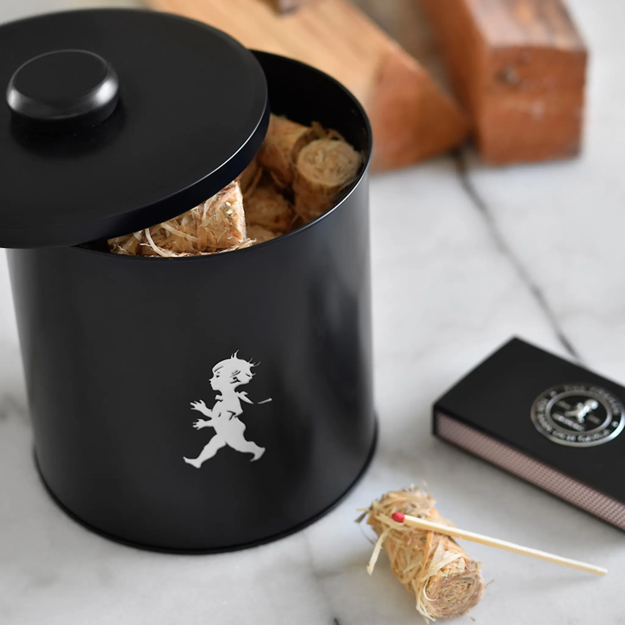 SOLSTICKAN Förvaringsburk Rund Svart