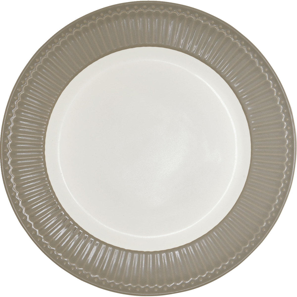 GreenGate Alice Syvä lautanen 21,5 cm Warm Grey