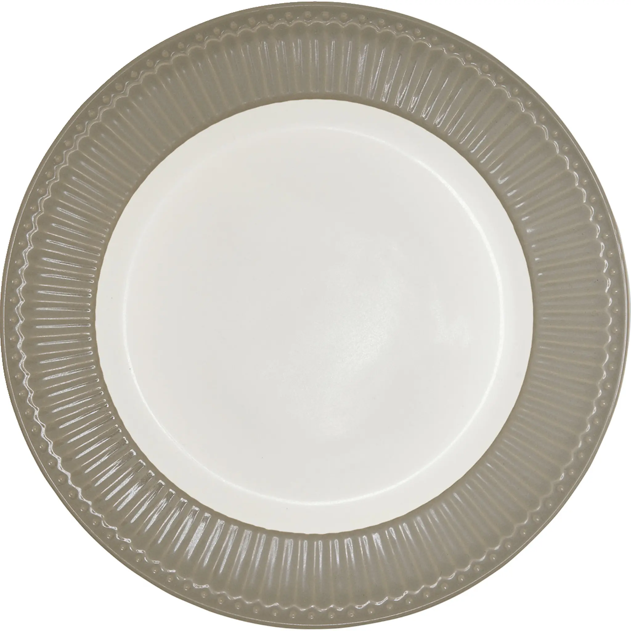 GreenGate Alice Djup Tallrik 21,5 cm Warm Grey