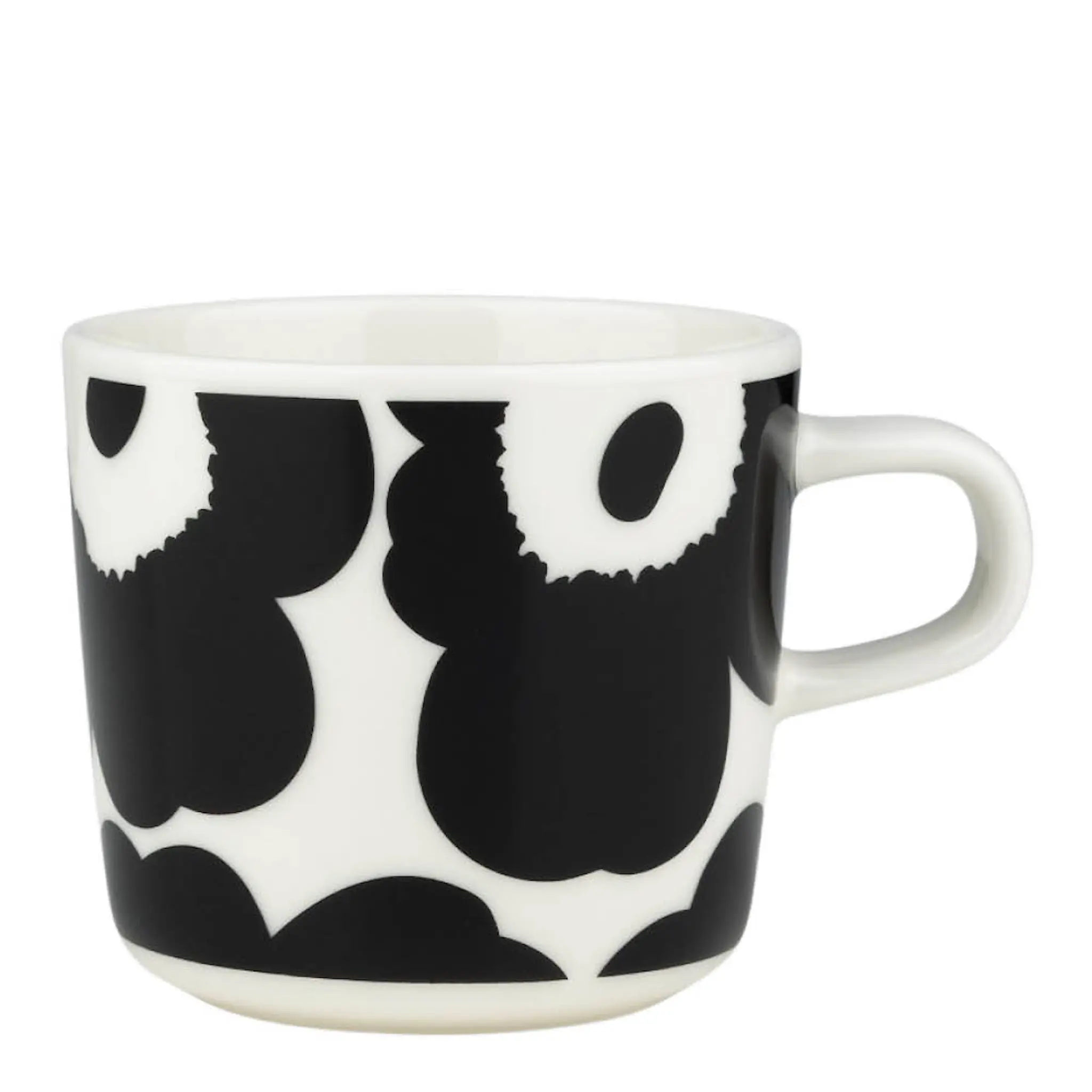 Marimekko Oiva Unikko kopp 20 cl svart/hvit