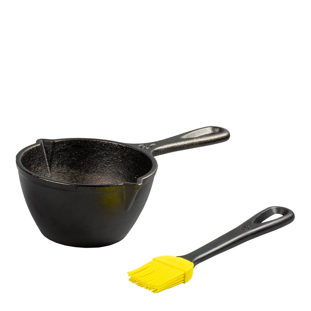Lodge Såskastrull i gjutjärn med silikonpensel 24x14 cm