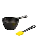 Såskastrull i gjutjärn med silikonpensel 24x14 cm