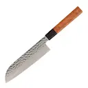 Damascus santokukniv 33 cm stål/trä