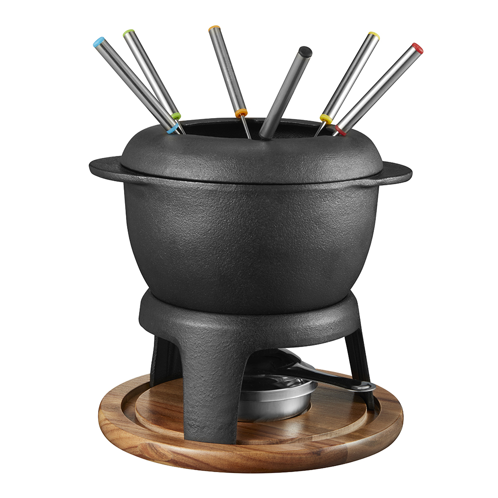 Dorre Fonda Fonduegryta Gjutjärn Svart