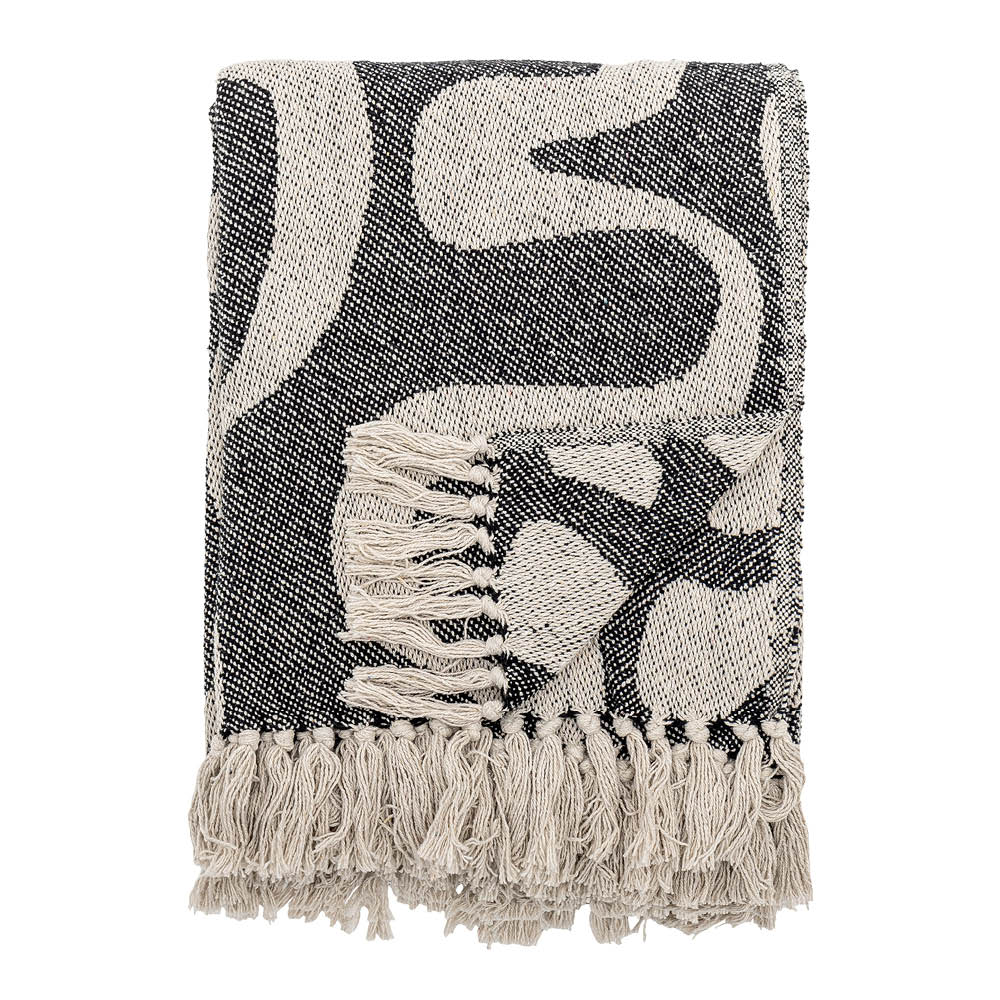 Bloomingville Pledd Salobre 160x130 cm svart