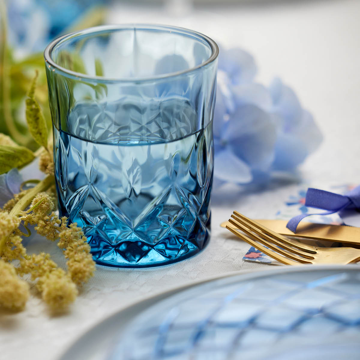 Lyngby Glas Sorrento Shotglas 4 cl 4-pack Blå