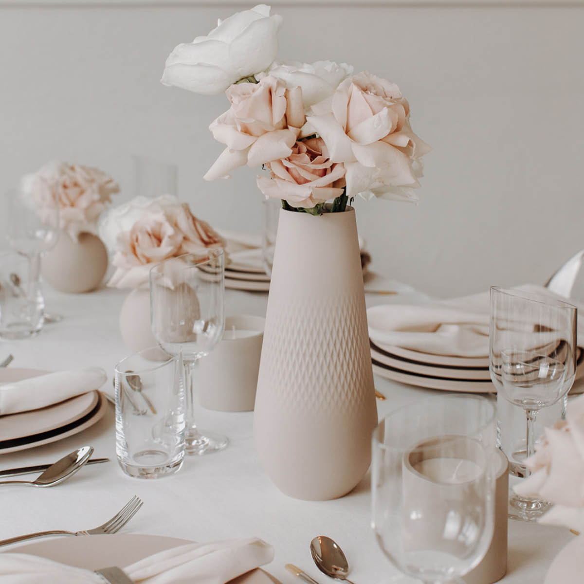 Villeroy & Boch Collier Carre vase 26 cm beige