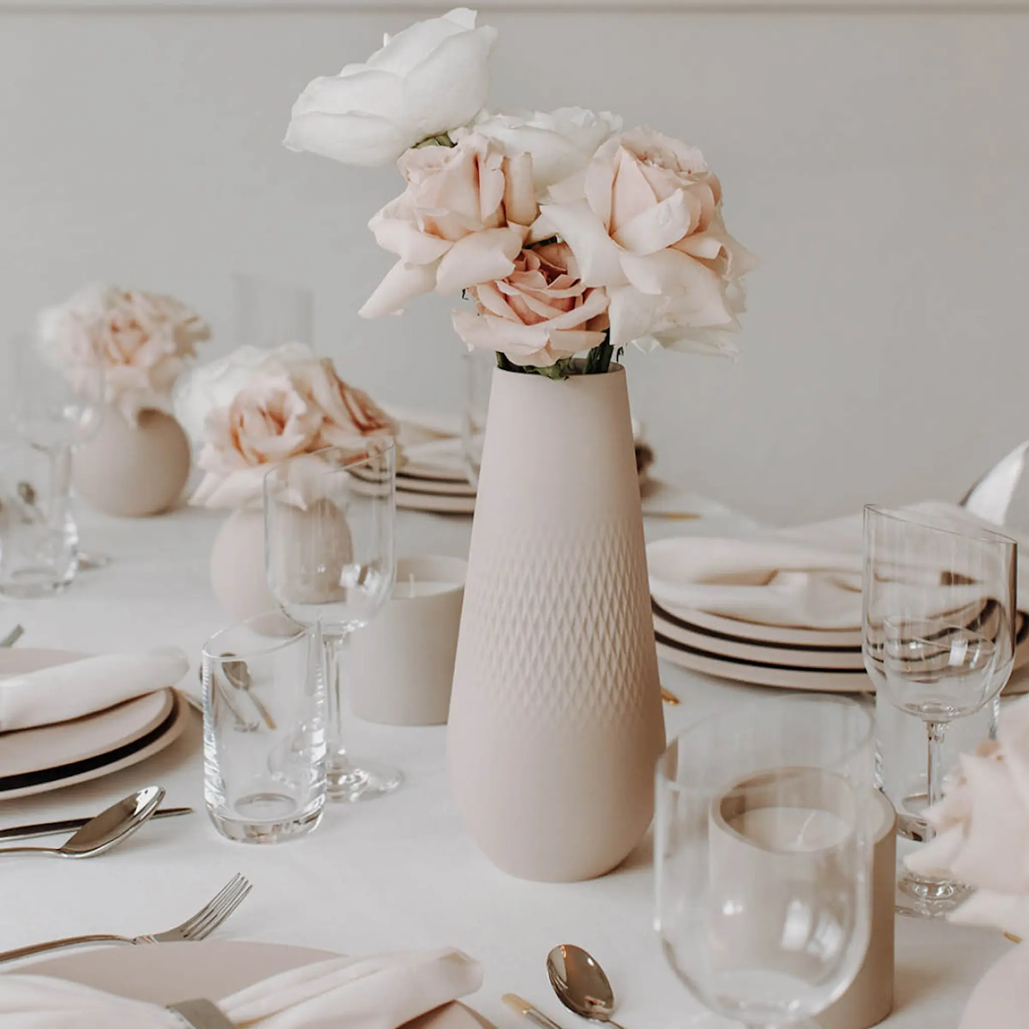 Villeroy & Boch Collier Carre vase 26 cm beige