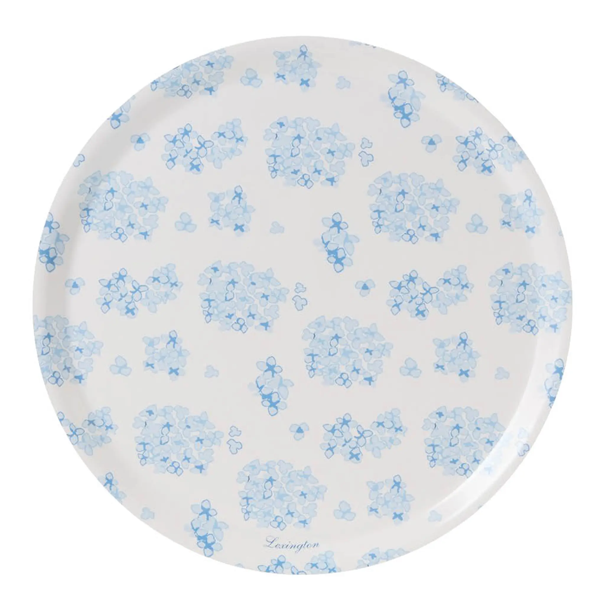 Lexington Rund bricka 38 cm vit/blå blommönster