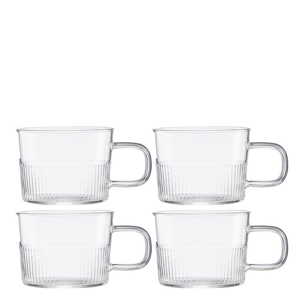 Samstund glöggmugg glas med räfflor 15 cl 4-pack