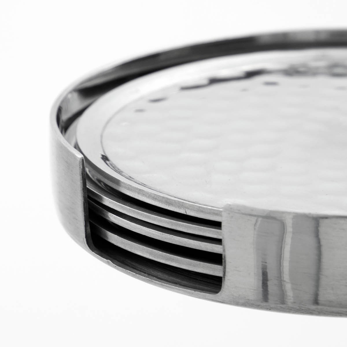 House Doctor Hammer glasunderlägg 10 cm 5 delar silverfinish