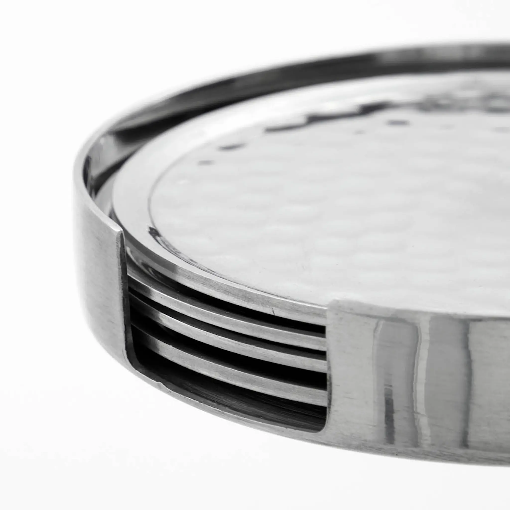 House Doctor Hammer glasunderlägg 10 cm 5 delar silverfinish