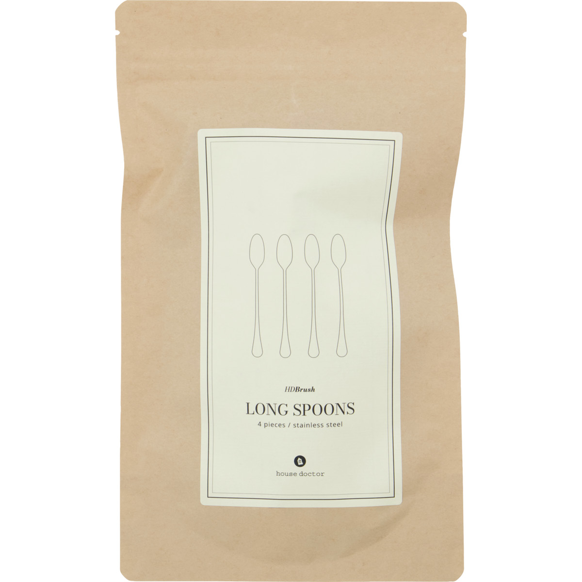 House Doctor Brush lång sked 19,5 cm 4-pack silver finish