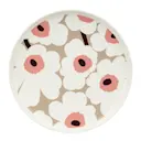 Oiva Unikko tallrik 25 cm vit/vinröd