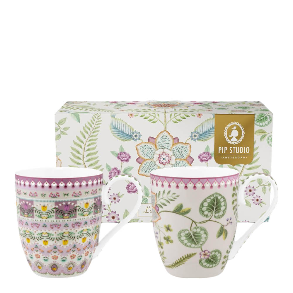 Pip Studio Lily & Lotus Muki XL 40 cl 2 kpl Off-white