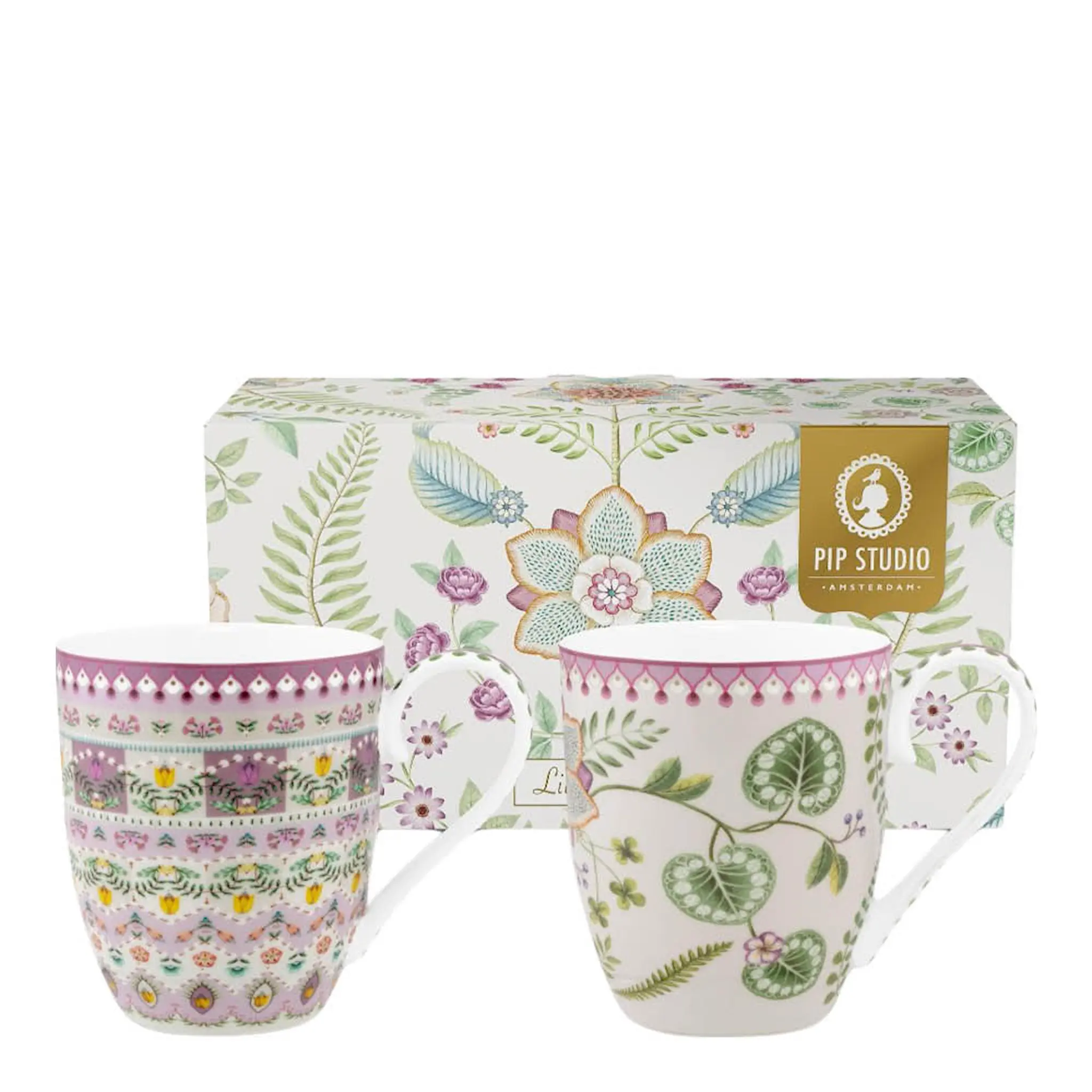 Pip Studio Lily & Lotus Muki XL 40 cl 2 kpl Off-white