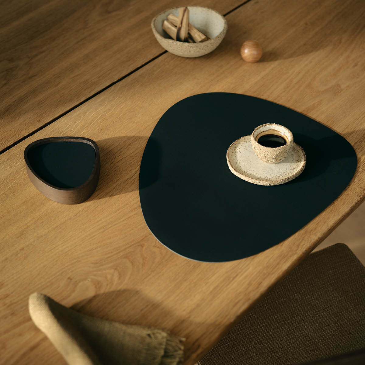 LIND DNA Curve Nupo glasunderlägg 11x13 cm Black Ink