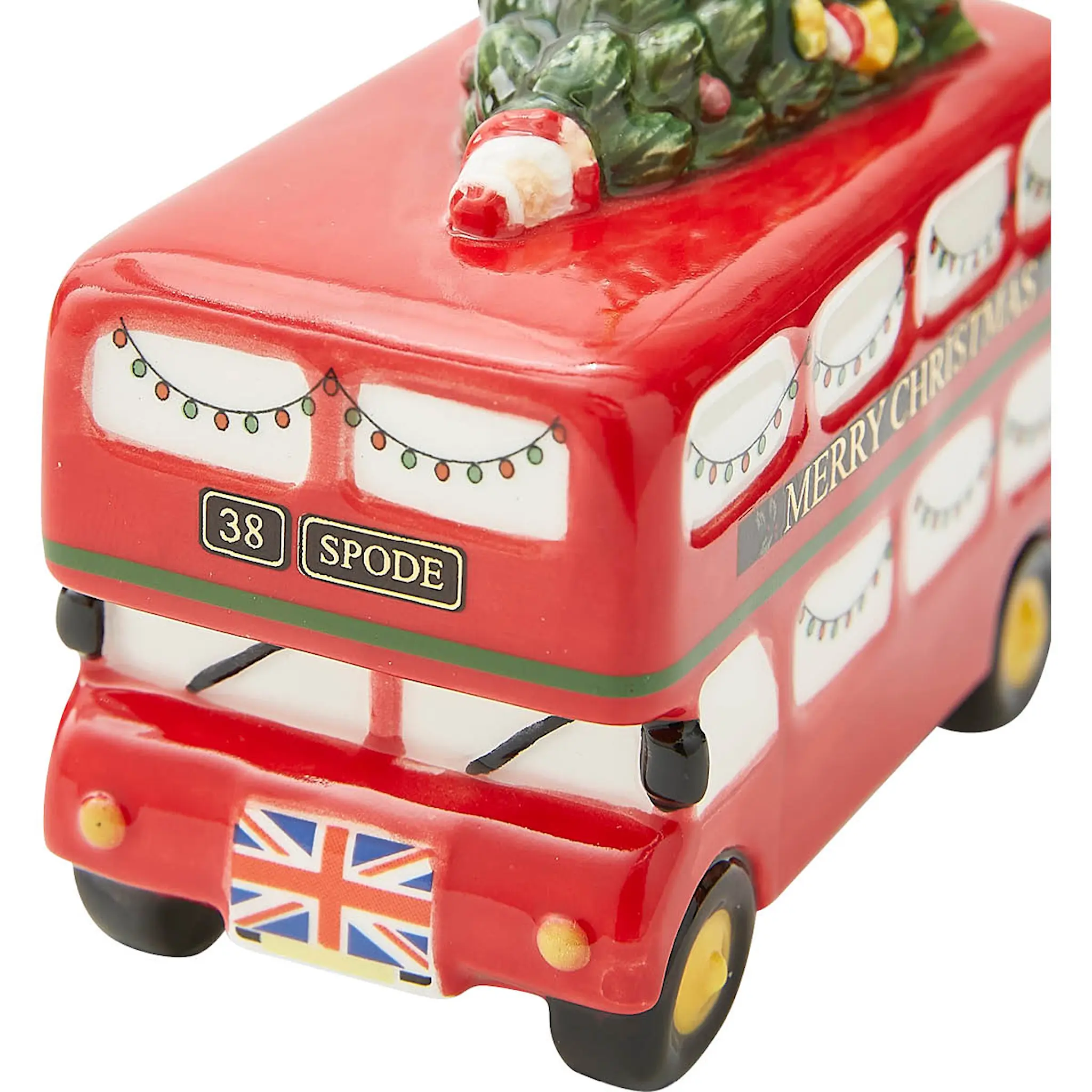 Spode Christmas Tree julgranspynt dubbeldäckare