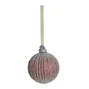 Norille julkula 8 cm mörkröd ribbad