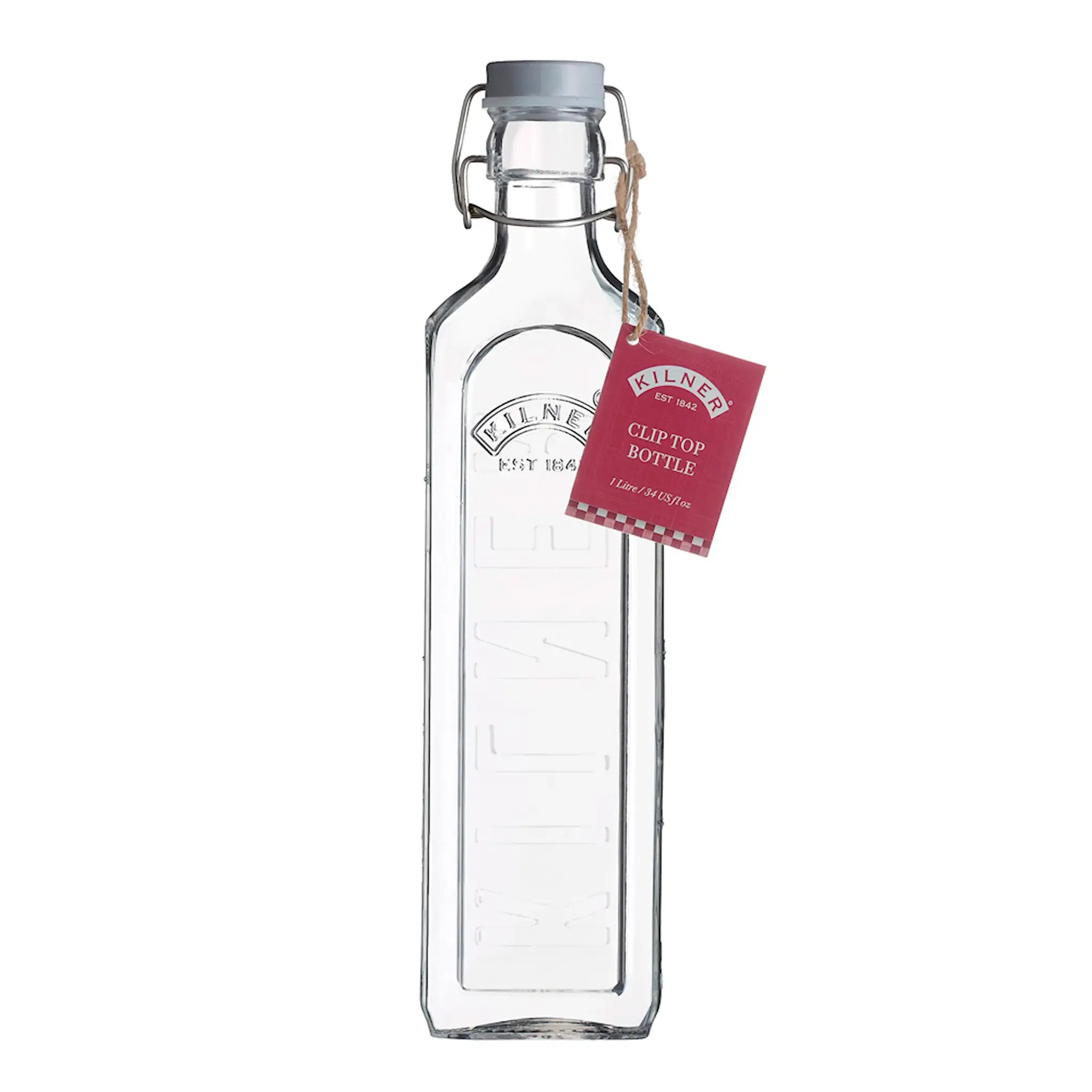 Kilner Clip Top Pullo 1 L Kirkas