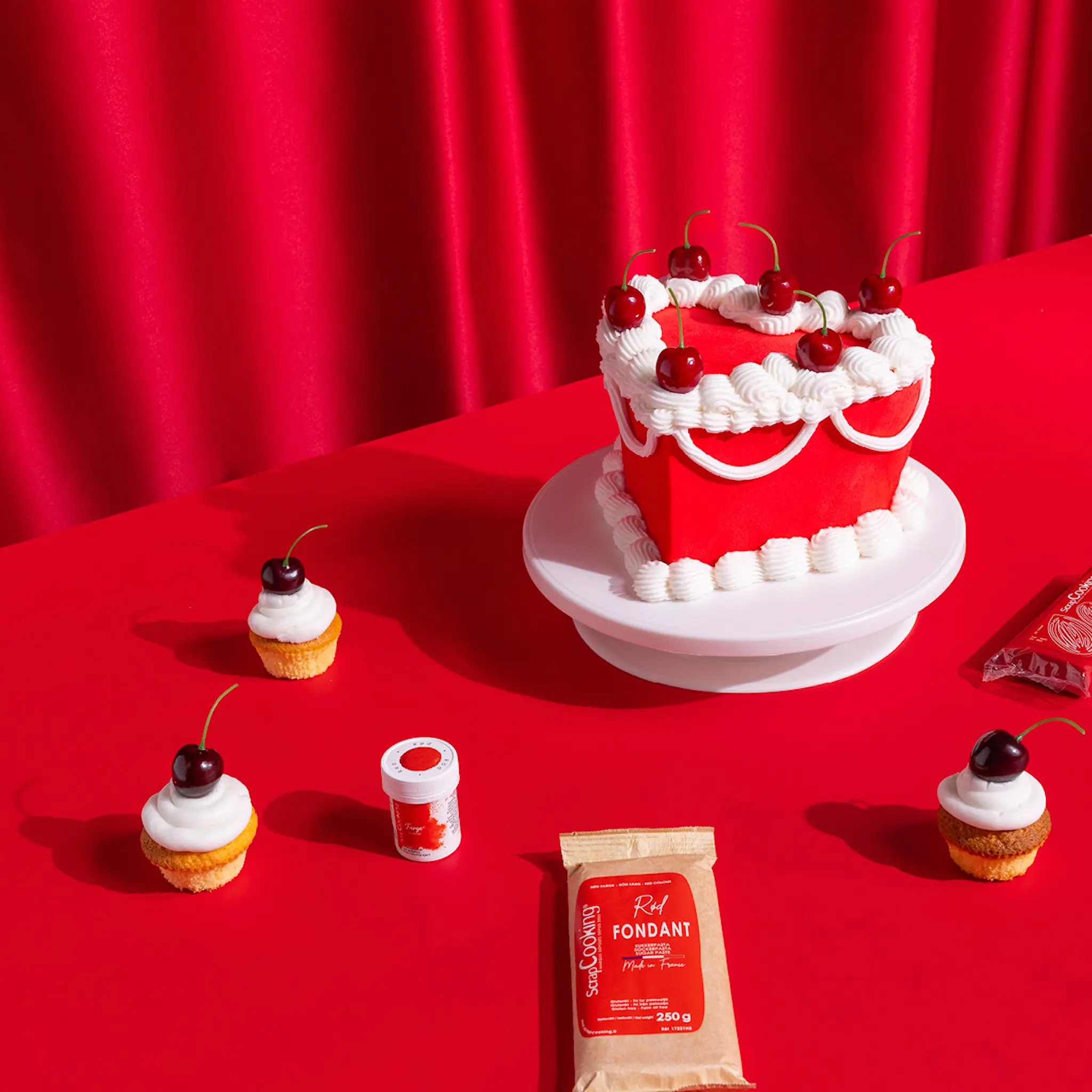 ScrapCooking Marsipan 200 g röd