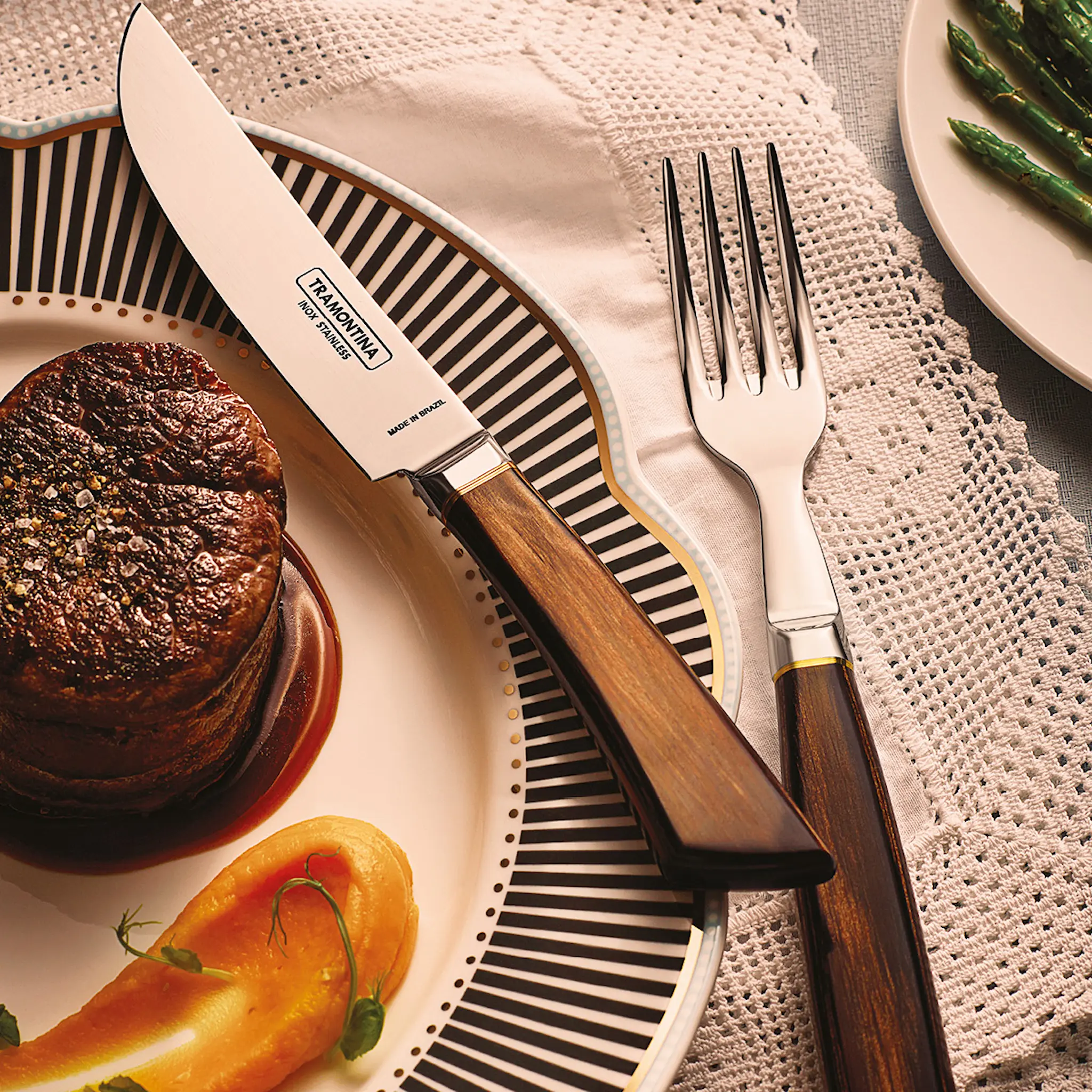 Tramontina Churrasco gaffel 21,5 cm brun hover