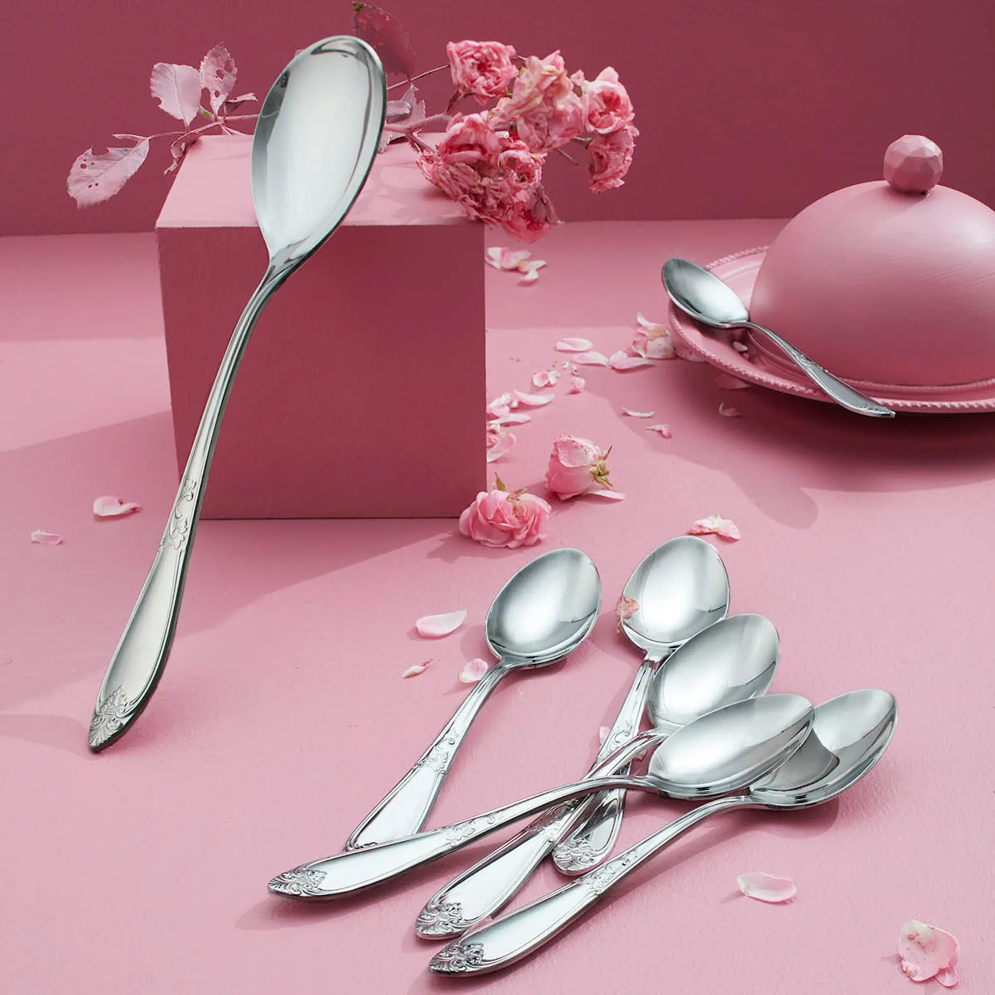 Hardanger bestikk Nina Dessertset 7 delar