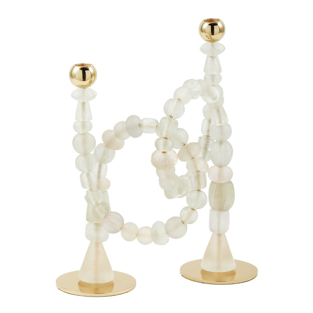 Pols Potten Beads ljusstake 38 cm vit