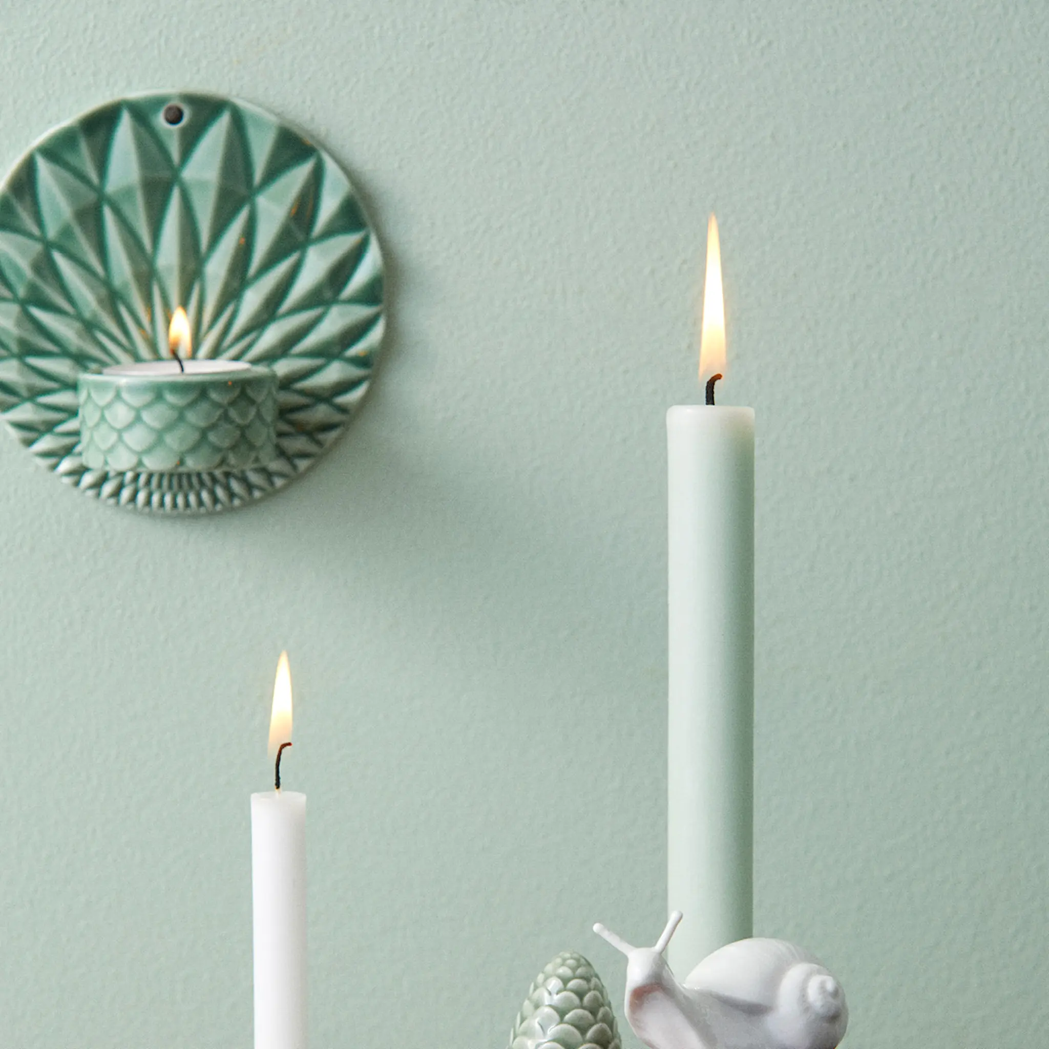 Dottir Pipanella Seinäkynttilänjalka 11,5 cm Vihreä