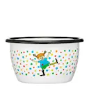 Pippi emaljskål Hoppsansa 30 cl vit