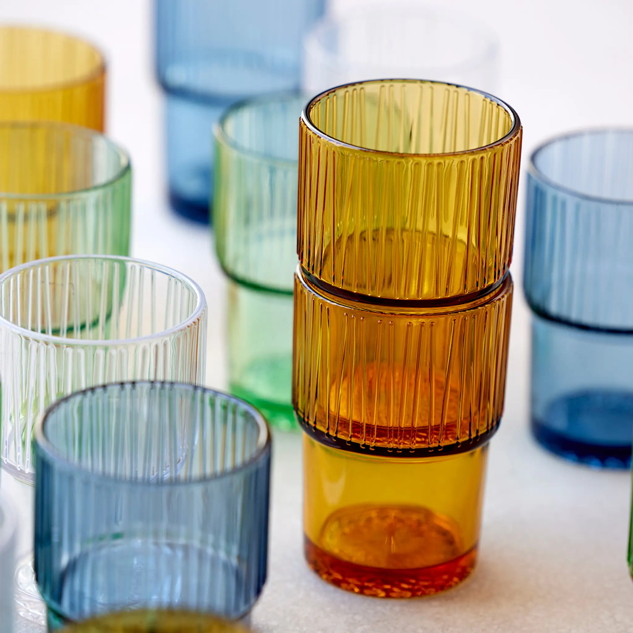 Bitz Kusintha kaffeglas 38 cl 4-pack blå