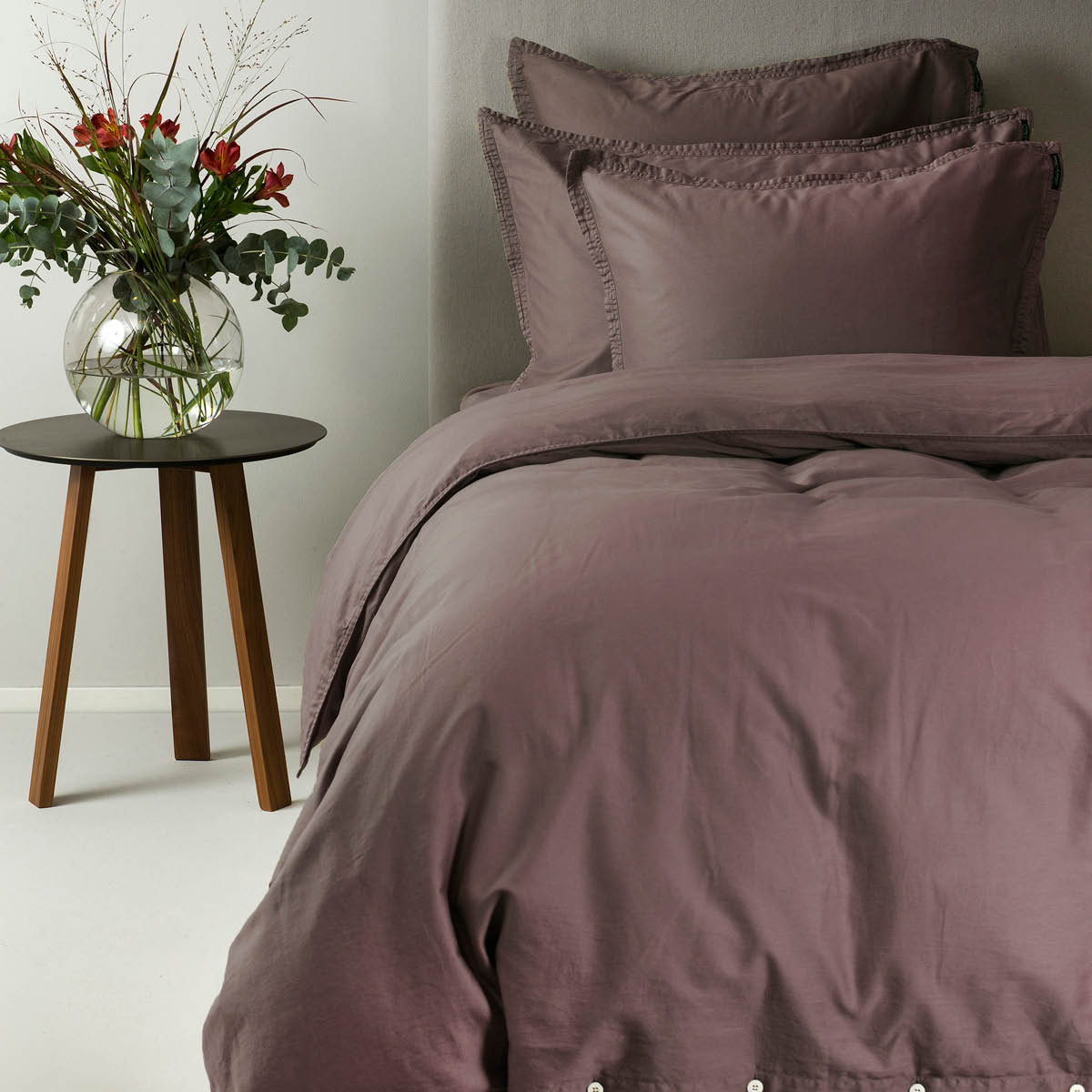Himla Soul påslakan satin 150x210 cm maroon