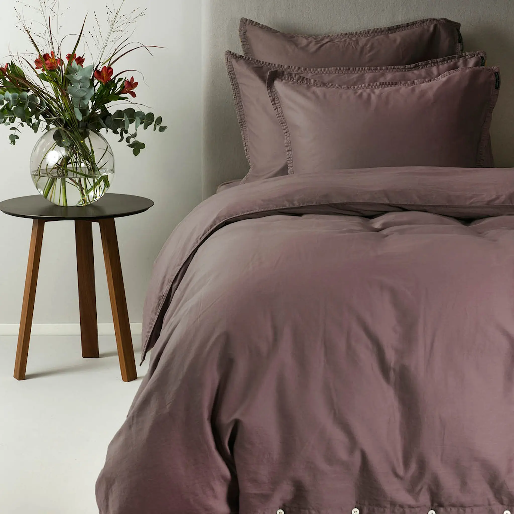 Himla Soul påslakan satin 150x210 cm maroon