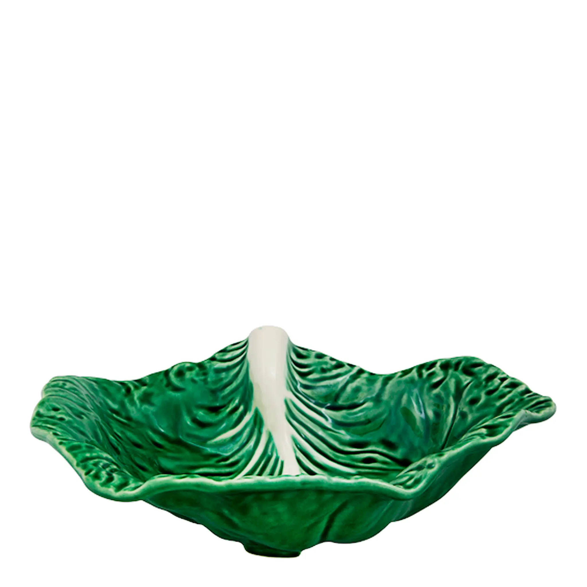 Bordallo Pinheiro Cabbage fat djup kålblad 35 cm grön