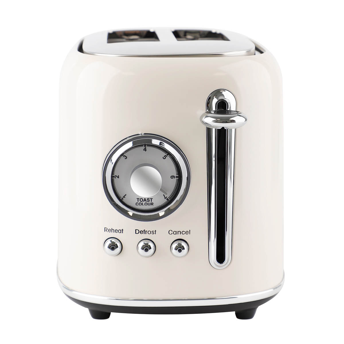EMERIO Retro Leivänpaahdin sämpylänlämmittimellä, 2 viipaletta Beige