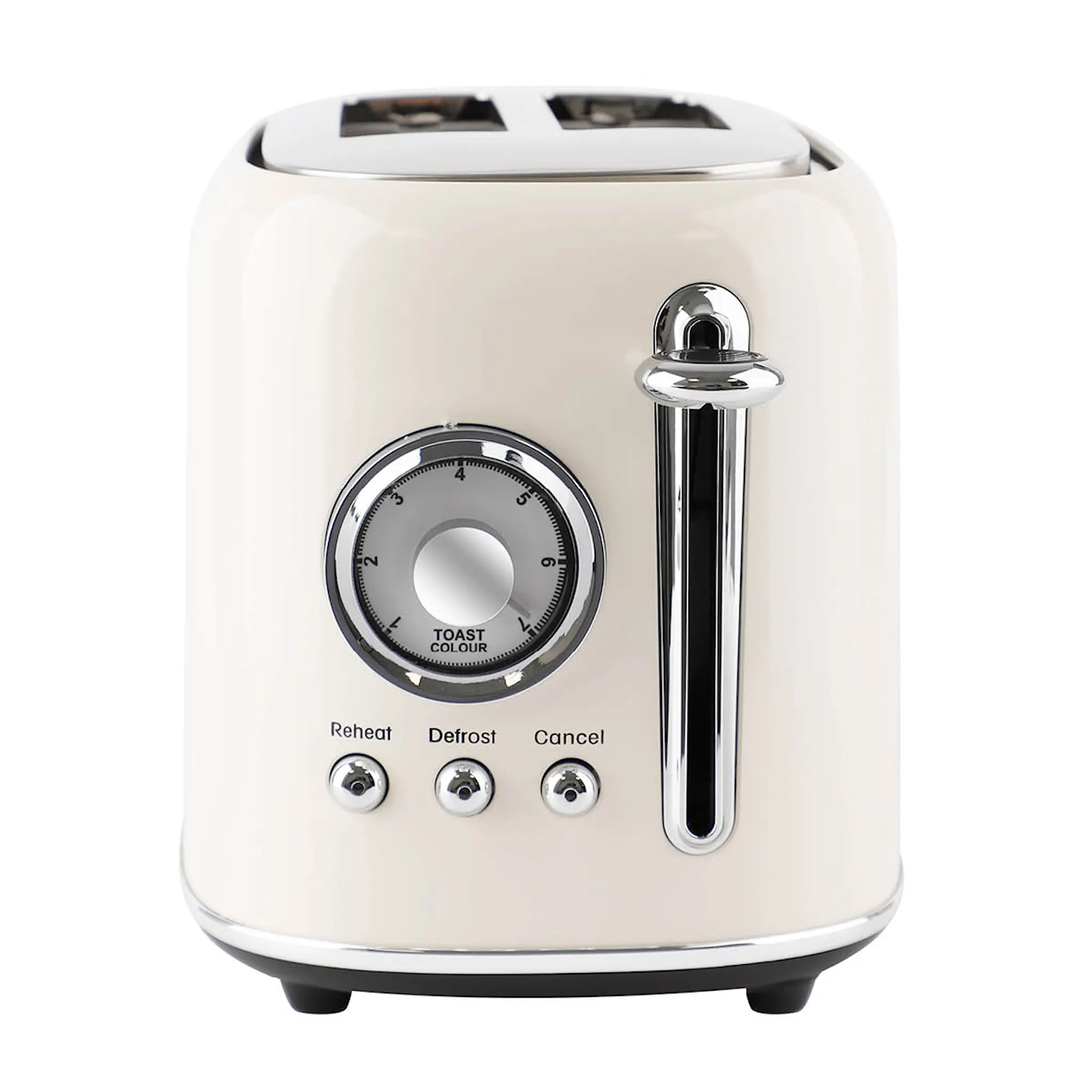 EMERIO Retro Leivänpaahdin sämpylänlämmittimellä, 2 viipaletta Beige
